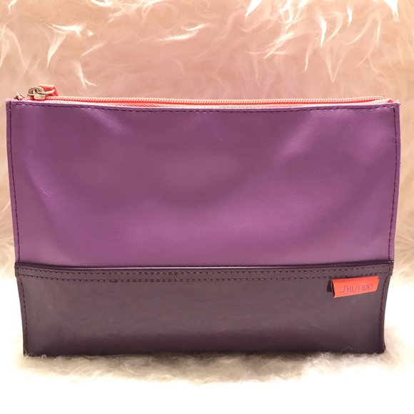 Shiseido Handbags - Shiseido leather makeup bag